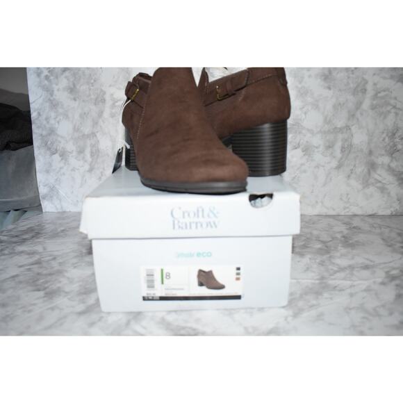 Croft‎ & Barrow Women’s Brown Ankle Booties Size 8 Ortholite Comfort Foam NWT - Picture 3 of 3